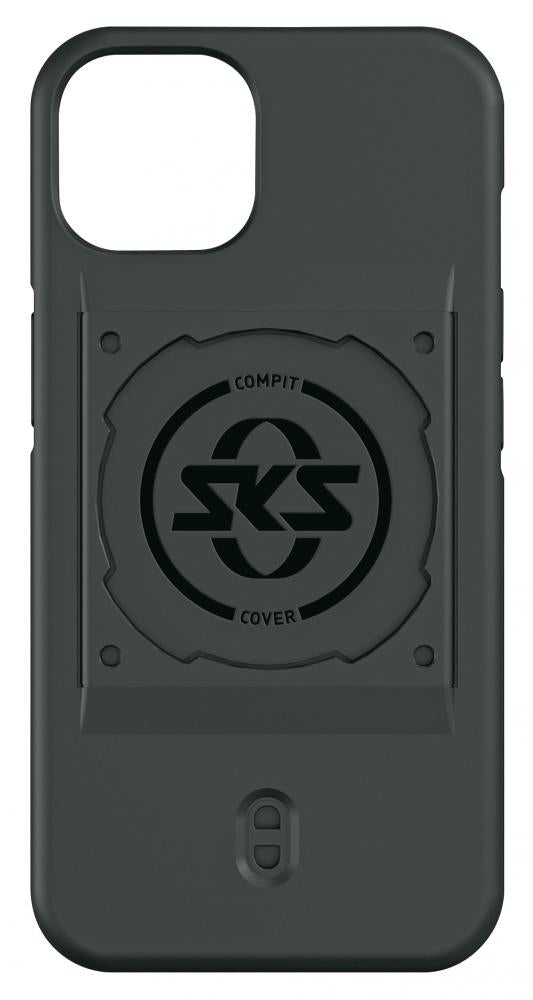 SKS COMPIT Cover für iPhone 14  Robuste 2-Komponenten-Hülle mit spezieller Befestigung für sichere Montage am COMPIT-System, stoßdämpfend und kabelloses Laden kompatibel