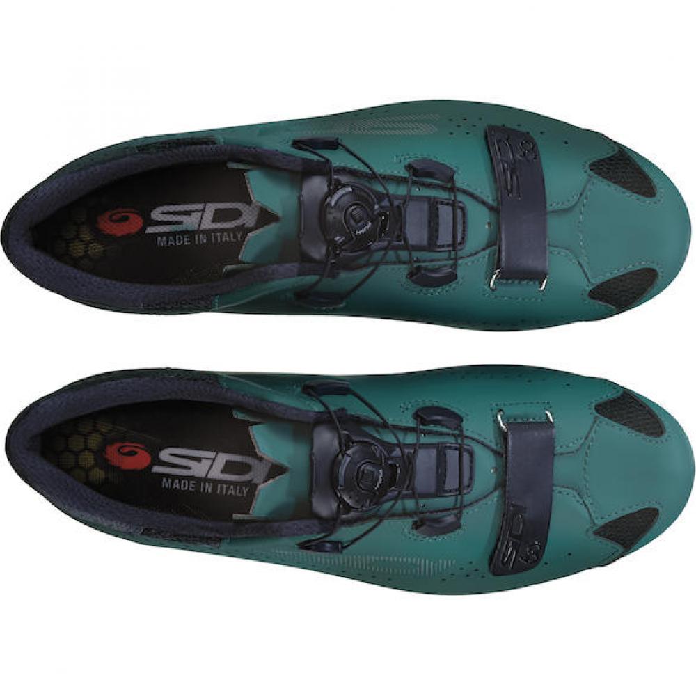Sidi ROAD Sixty green/black 45.5 Grün/schwarz - leichter Rennradschuh mit Carbonsohle