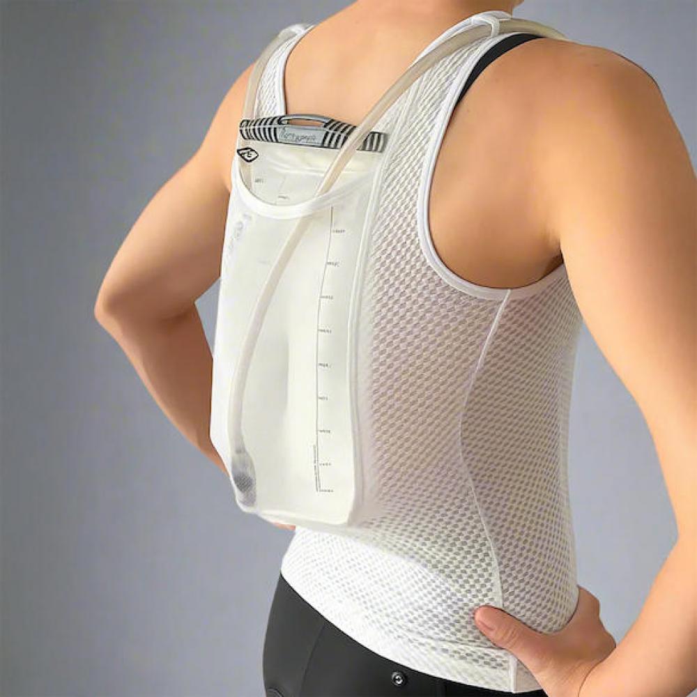 VeloToze Funktionsweste Hydro Vest L Weiß - aerodynamische Trinkweste mit Kühlfunktion