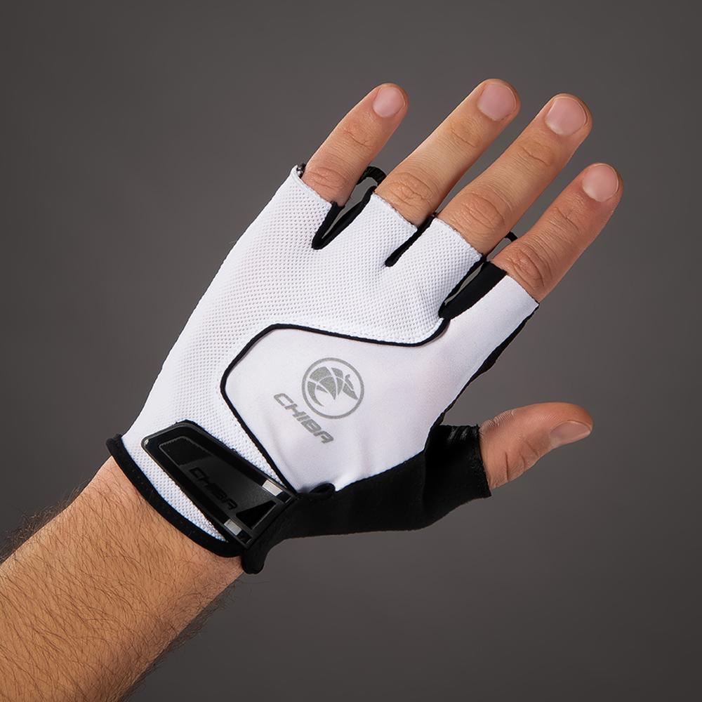 CHIBA Cool Air - Radhandschuhe XS weiß, atmungsaktiv mit Gelpolsterung