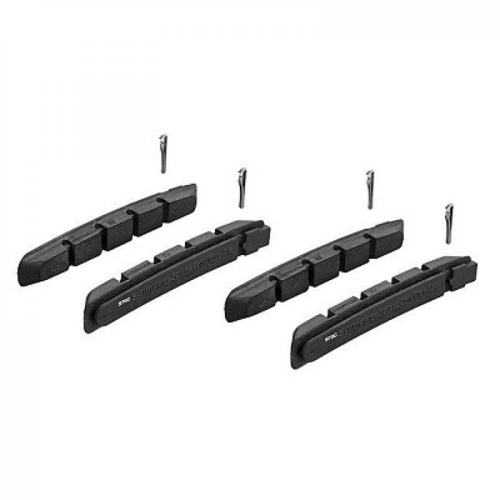 SHIMANO S70C Felgenbremsbeläge, 2 Paar schwarze Bremsbeläge mit Pins für gute Trockenbremsleistung.