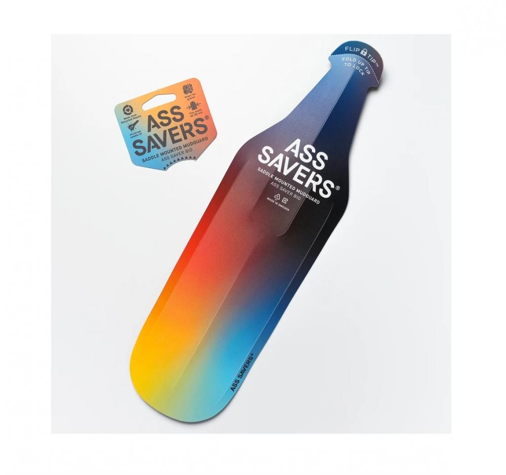 Ass Savers ASB-1 Big Spritzschutz Hinterrad  flexibler Steckschutz für MTB & Gravel, extra breit für maximale Nässeabwehr, werkzeuglose Montage, schwarz