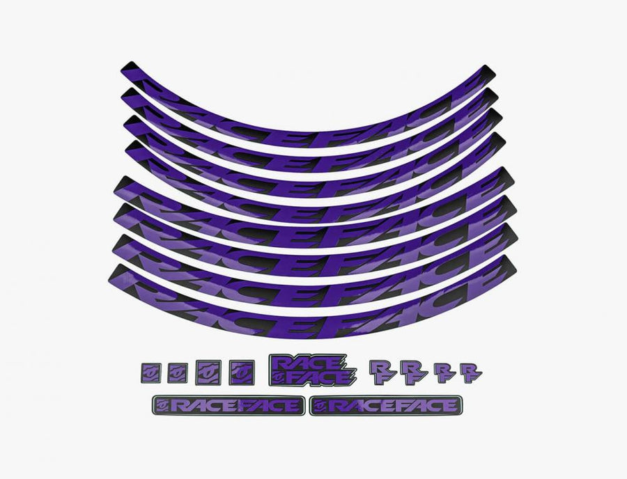 Race Face Laufrad Decal Set, small, purple lila - stylisches Felgen-Upgrade