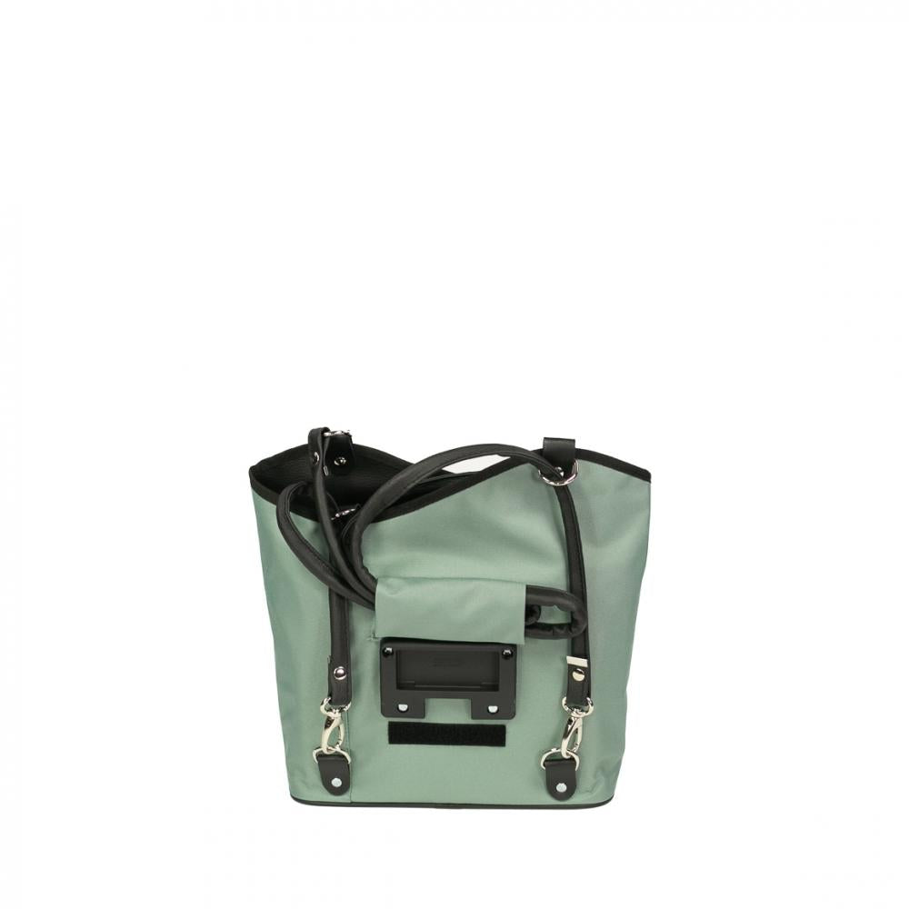 Haberland Lenkertasche Melanie salbei/schwarz - clevere Rucksack-Lenkertasche für Alltag und Tour