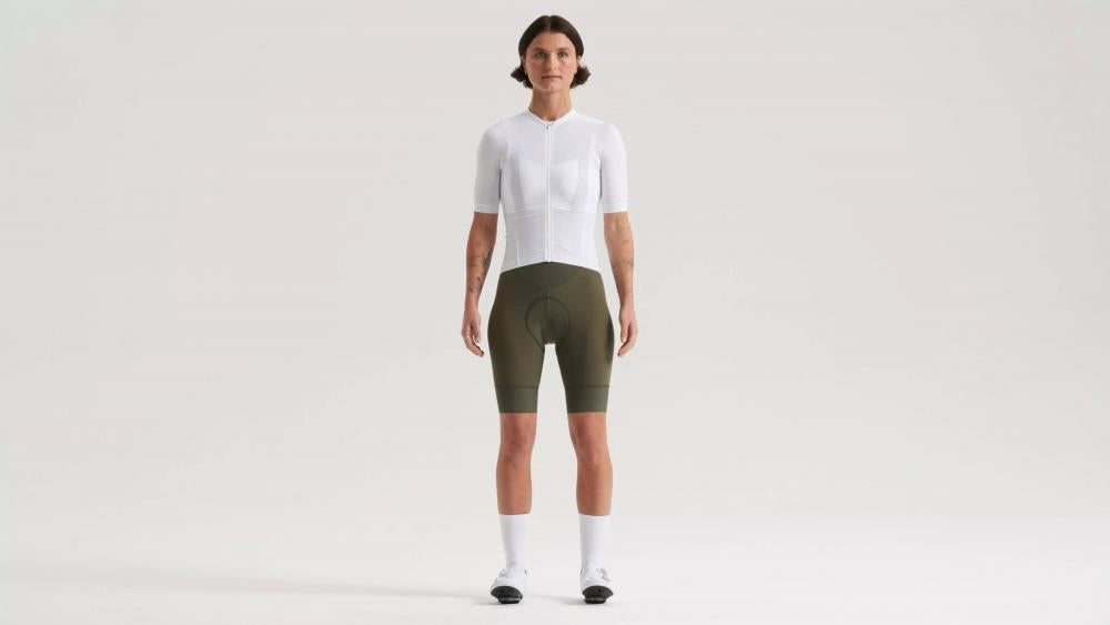 PRIME Damen Jersey Kurzarm Weiß Größe L - Atmungsaktives Fahrradtrikot