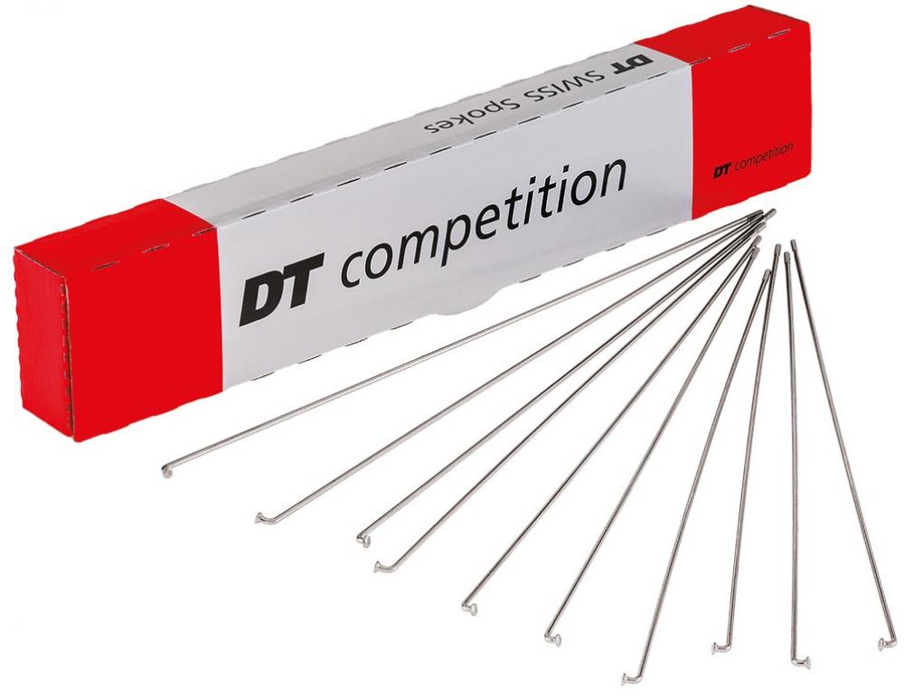 DT Swiss Speiche Competition 2.0 / 1.8 296 mm silber - robuste Leichtbau-Speiche
