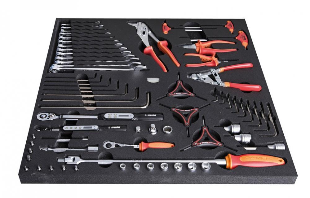 Unior Werkzeugset SOS Drehmoment + Zange rot 68teilig SET4-2600AC-US