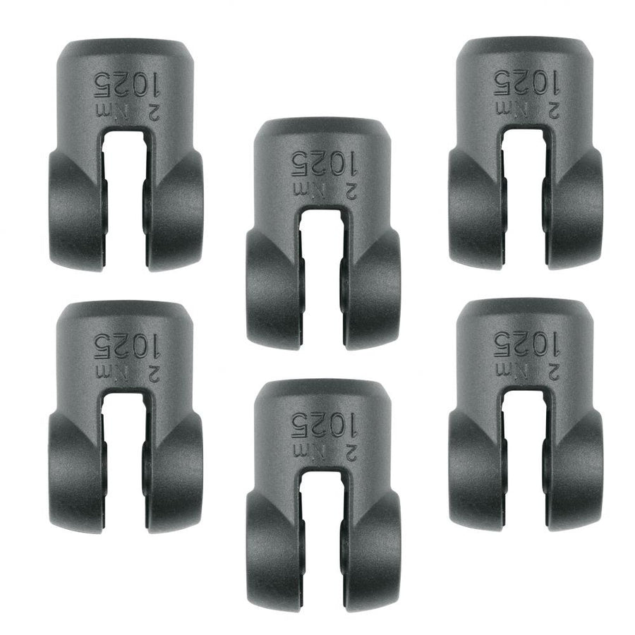 SKS Adapter gerade, 6er Set  Schutzblechbefestigung für SR Suntour & Rock Shox Federgabeln, schwarz, inklusive Montagematerial