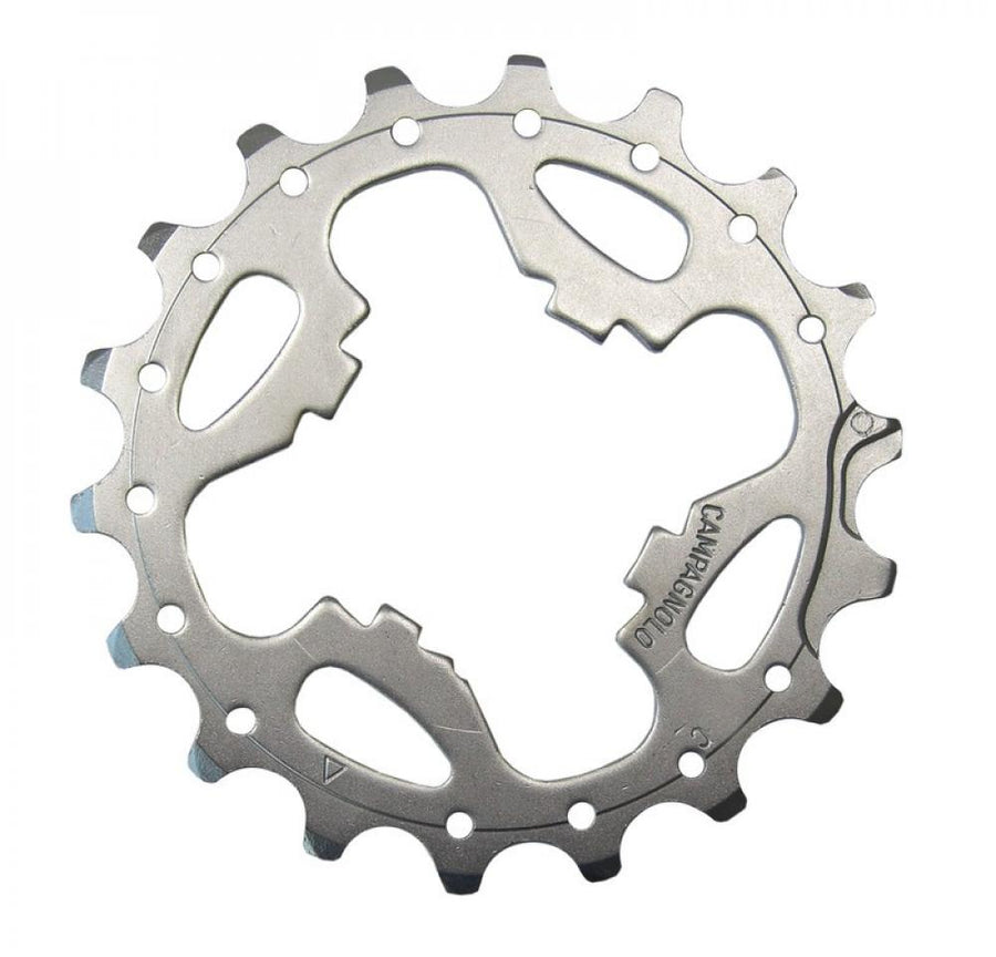 Campagnolo 13 Zähne Zahnkranz für 11-fach Centaur Kassette, silbernes Fahrrad-Ritzel mit CAMPAGNOLO Schriftzug.