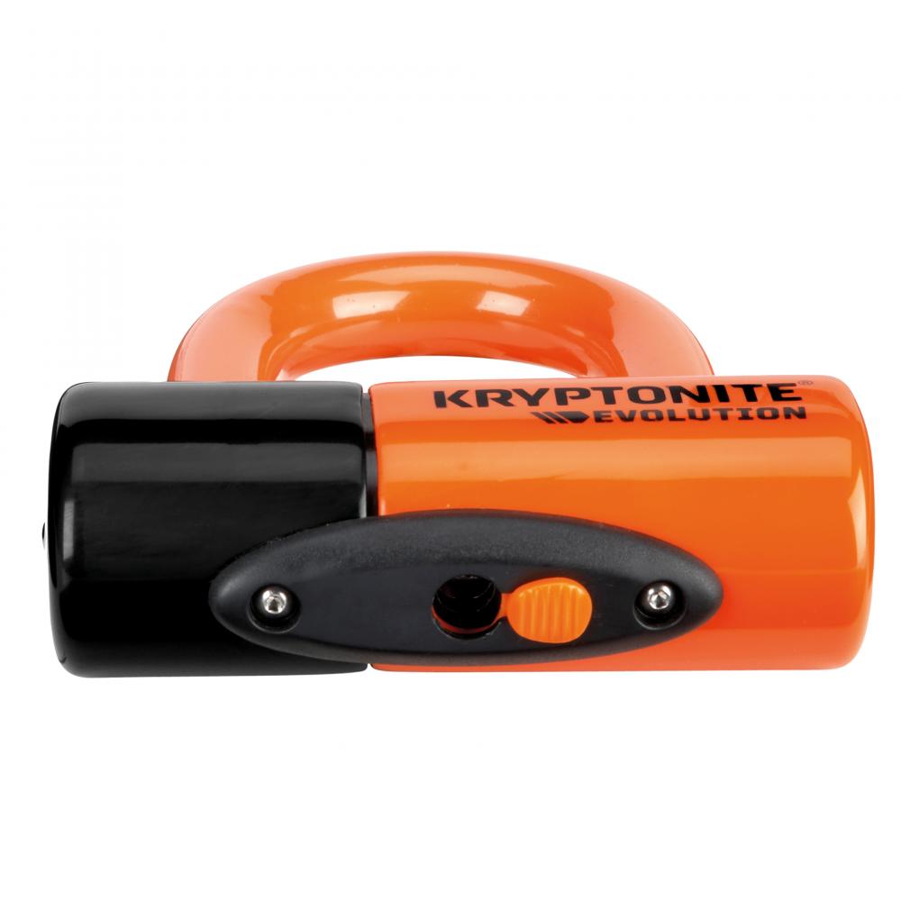 Kryptonite Evolution Bremsscheibenschloss orange 14mm Bügel mit 3 Schlüsseln.